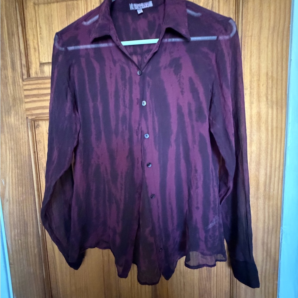 Red Haute Deep Purple Blouse